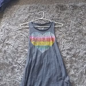 Chaser rainbow heart tank top